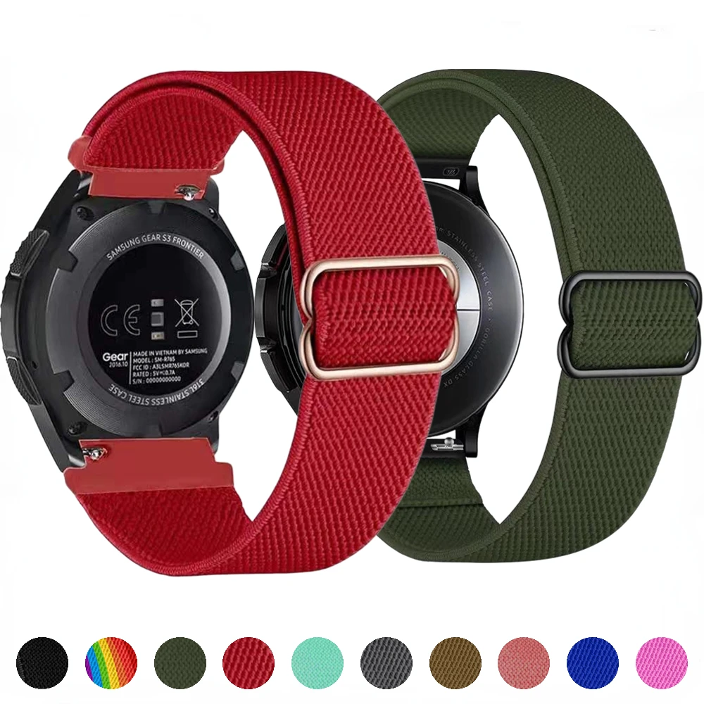 Cinturino In Nylon Per Samsung Galaxy Watch 3/4/5/Active 2/Gear S3 Bracciale Regolabile Intrecciato Per Huawei Watch Gt/2/3/Pro/Amazfit Gtr
