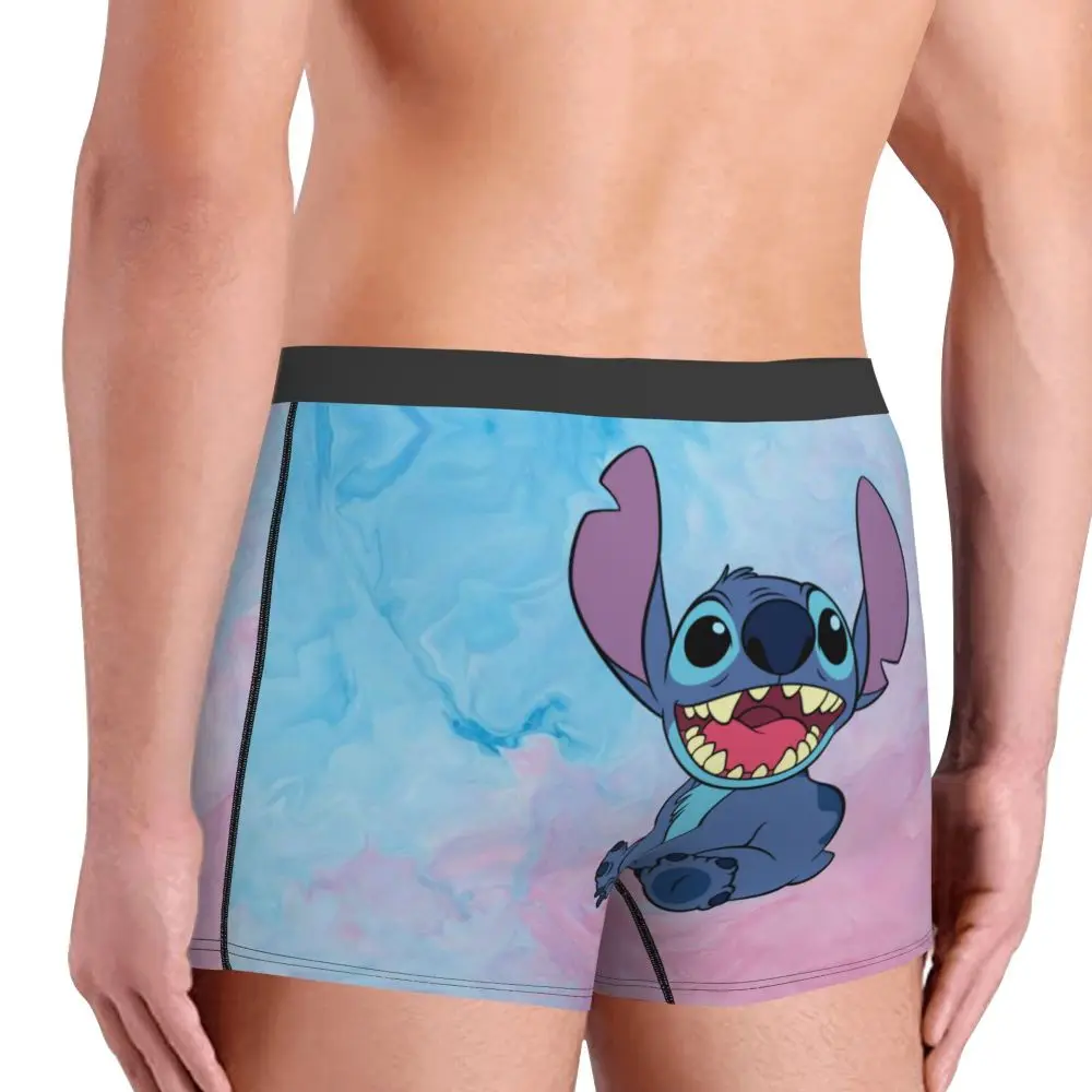 Custom Stitch Lion Cute Boxers Shorts Men's Disney Movie Briefs Underwear Fashion Underpants