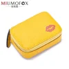 Mini Portable Portable Cosmetic Bag Leather Storage Bag Bag New Lipstick Envelope Small Lipstick Case Mirror 6