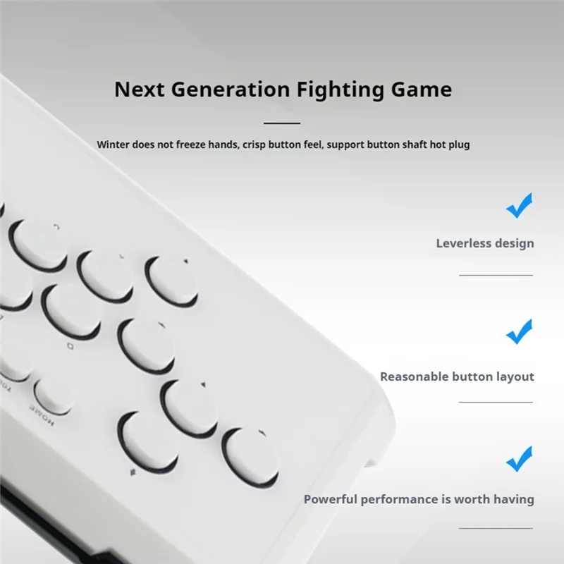 뉴스 A50 Hitbox 컨트롤러 게임용 키보드 PS4/PS5/PC/Steam Fightstick 키보드 용 RGB 라이트 아케이드 조이스틱 컨트롤러