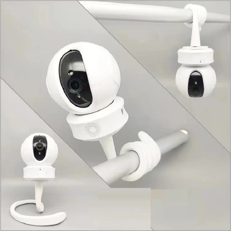 Camera Mounting Base Camera Wall Mount Base for Mijia PTZ Camera 1/4 Screw Head Silicone Rod Removable Crib Winding Upside Down Mounting Holder camera holder stand,camera holder,security wall mount bracket,security camera bracket,camera mount panel,camera mounting base,security camera mount