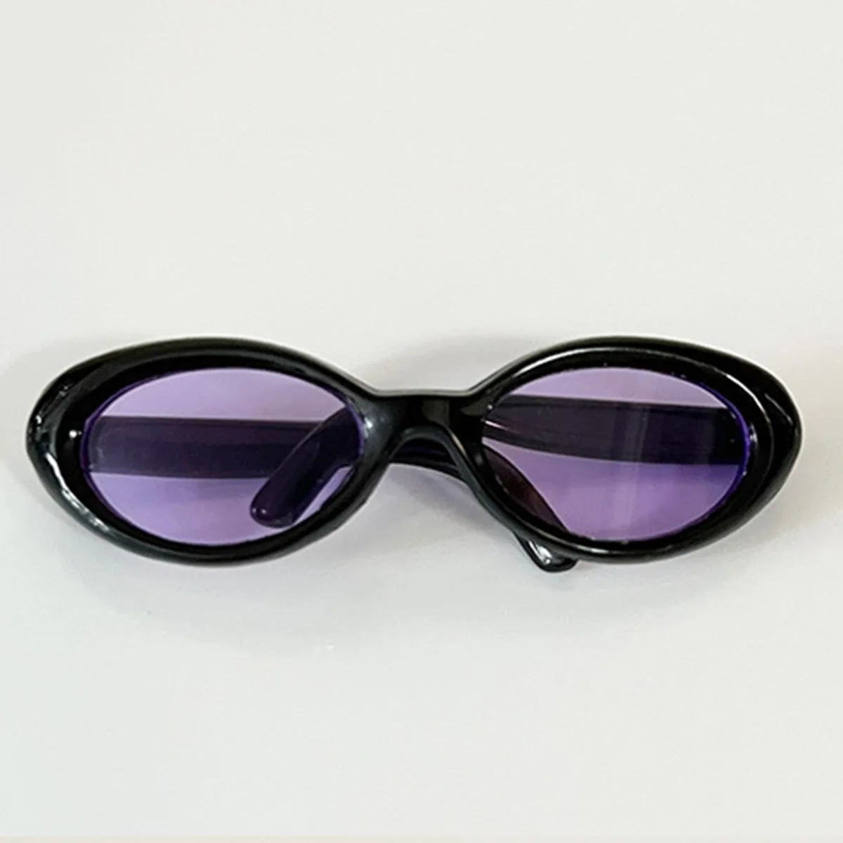 【Keine Puppe】 Mini 6,5 cm ovale Sonnenbrille, modische transparente Kunststoffbrille für Labubu-Plüschpuppen-Sonnenbrillen-Zubehör – Detail 10