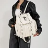 Richme Punk Women Backpacks Fashion Motocycle Rivet Gothic Mochilas Para Mujer Luxury Designer Large Capacity Cool Bag Female 3