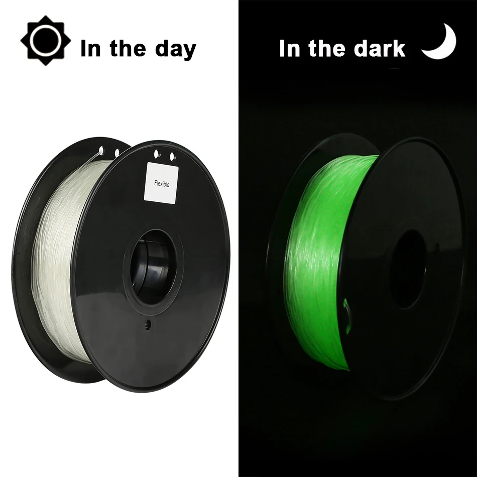Luminous Filament Flexible TPU 1kg 500g 200g Glow in The