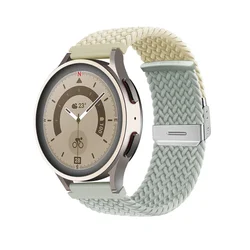 Braided Solo Loop Strap - Premium Smartwatch Bracelet 20mm/22mm - 22mm watch band (13 light gray star)