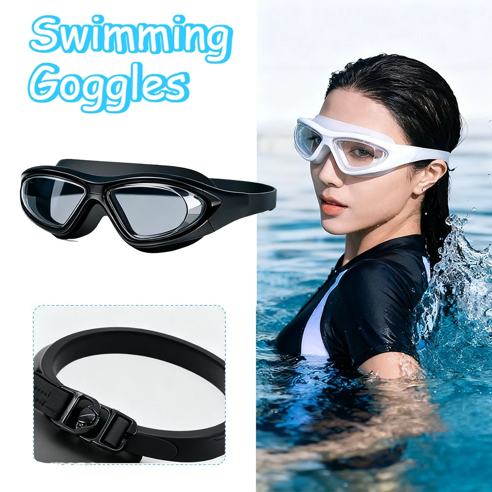 Lunettes de natation HD anti-buée étanches confortables pour entraînement professionnel adulte