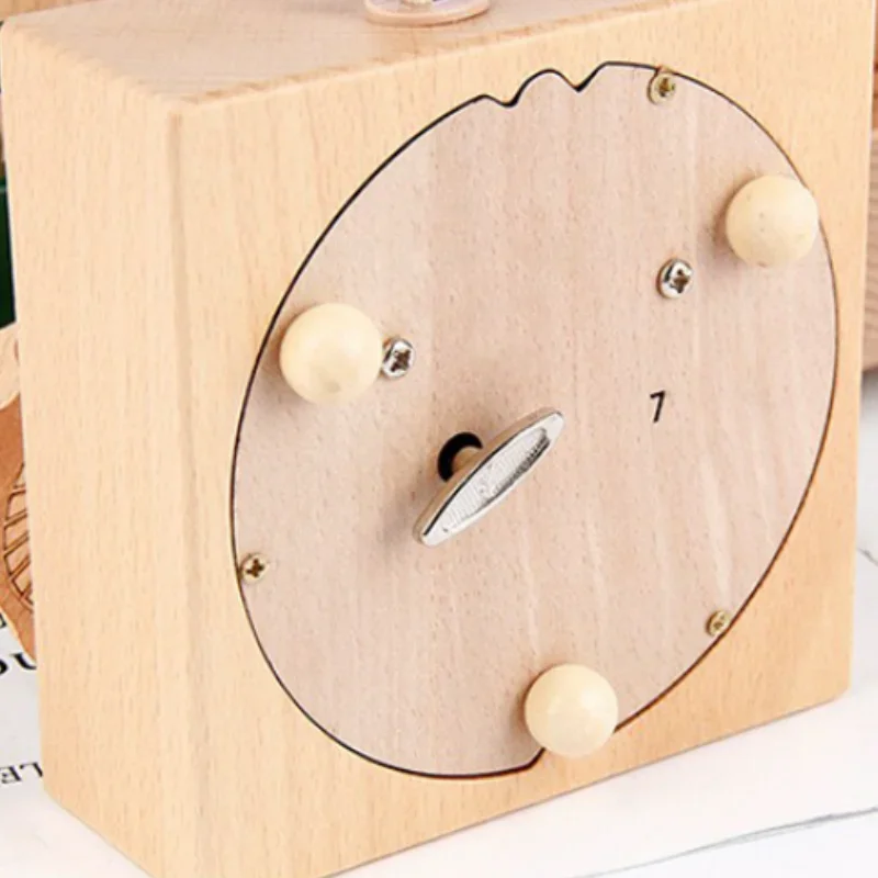 Creative Wooden Music Box Printed Green Small Tree Rabbit Music Box Children's Birthday And Valentine's Day Small Gift Handicrat 5