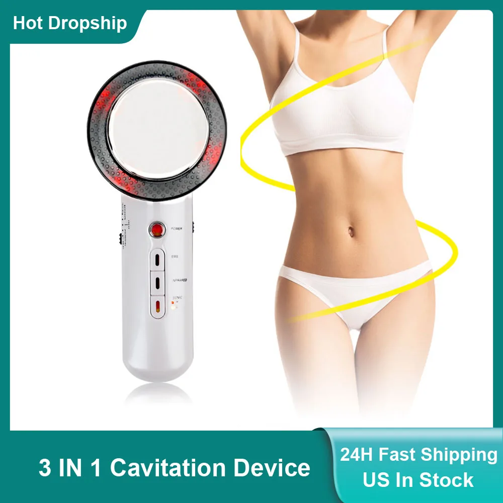 

EMS Ultrasound Cavitation Slimming Fat Burner Body Slim Massager Infrared Ultrasound Therapy tool Dorpshipping US In Stock