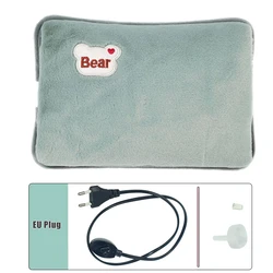 Rechargeable Soft Electric Hand Warmer - Reusable Heated Pocket for Winter Comfort (Green Handwarmer)