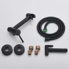 Matte Black Wall-Mounted Brass Bathroom Bidet Faucets High Pressure Sprayer Shower Tap Toilet Washer Hot and Cold Water Mixers 6