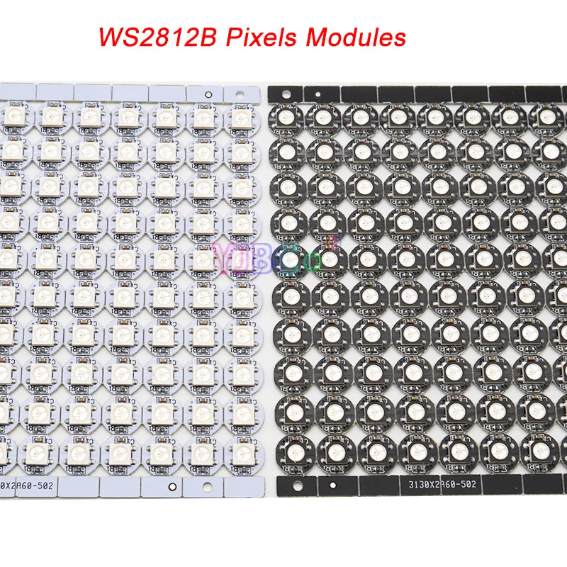 50~1000pcs PCB Black/White Pixel Chip 4-Pin WS2812 WS2812B LED Chips & Heatsink 5V 4pin SMD 5050 RGB WS2811 IC Pixels modules