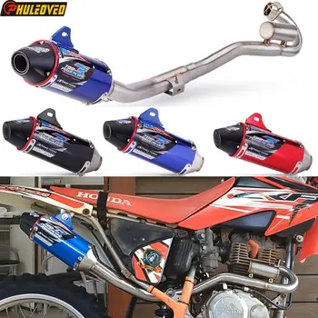 CRF150 CRF230 Motorcycle Exhaust Full System Muffler Header Front Link Pipe for Honda CRF150F CRF230F 2003-2017 2019 Escape Moto