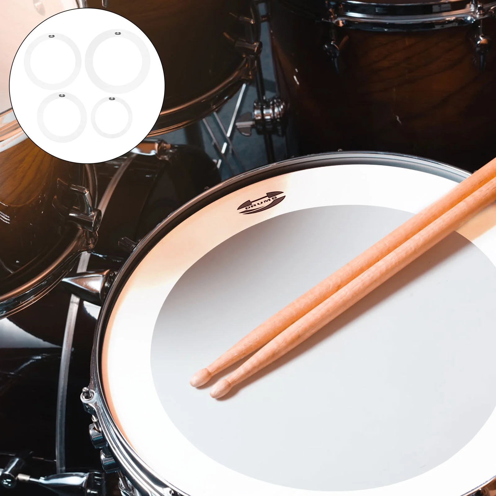 

4Pcs Beginner Snare Drum Mute Portable Creative Snare Drum Practice Silencer Snare Drum Supply