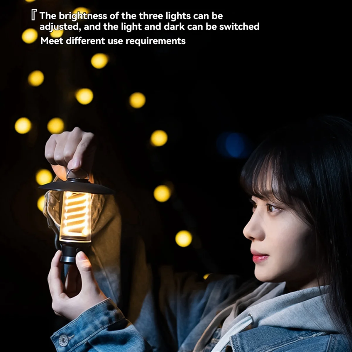 BAAU Camping Lamp Portable Dimmable Waterproof Tent Lantern Lamp Charging Emergency Light Outdoor Light Camping Supplies