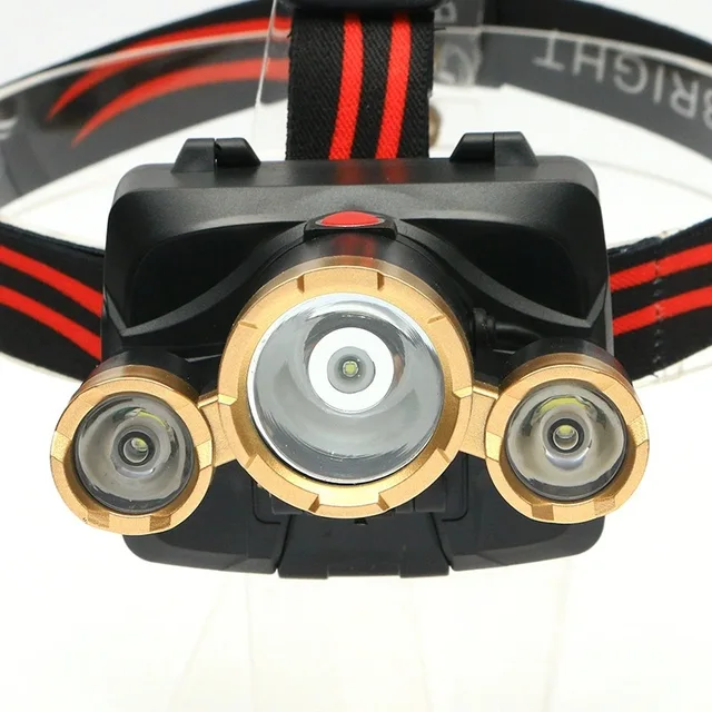 Built-in Battery, Single Head Lens, Focusing Headlight, Lighting Decoration, Flashlight, Three Head Light Cup, Outdoor Headlight