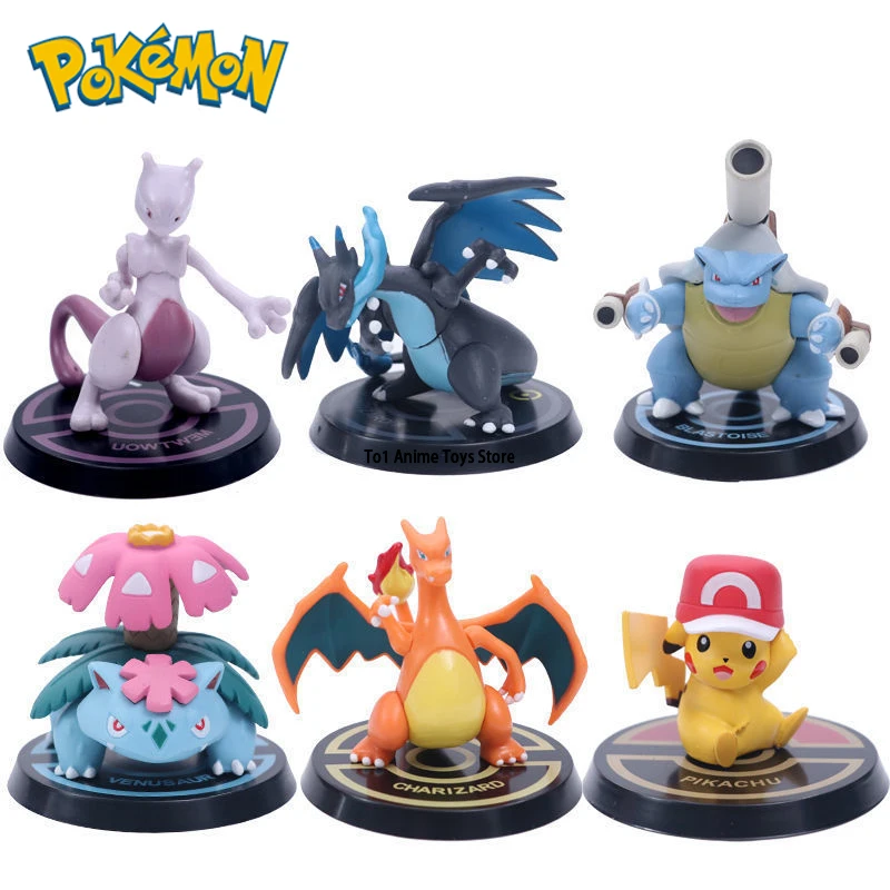PokemonActionFiguresMewtwoPikachuToyBaseCharizardBlastoiseVenusaurPVCModelToysfor