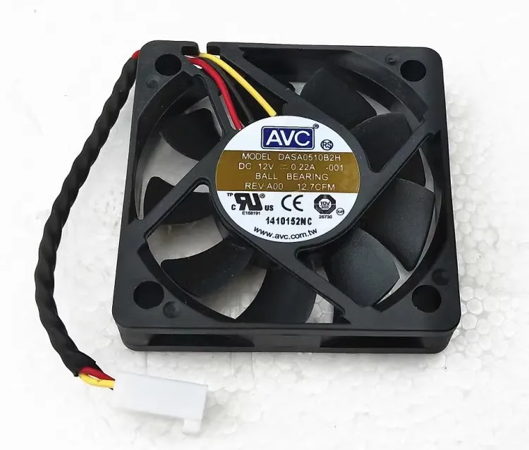 

Бесплатная доставка, новинка, AVC 5010, 5 см, Φ 12V 0.22A, двойной вентилятор
