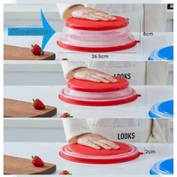 Protection contre les éclaboussures pour micro-ondes, housse pliable pour micro-ondes avec crochet et trou, protection contre les éclaboussures pour assiettes et bols, outils de cuisine, sans BPA 2