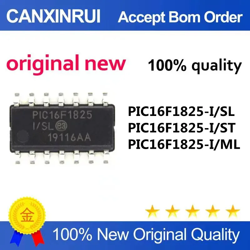 

PIC16F1825 -I/SL -I/ST -I/ML SOP14 TSSOP14 QFN16 Encapsulation Imported IC