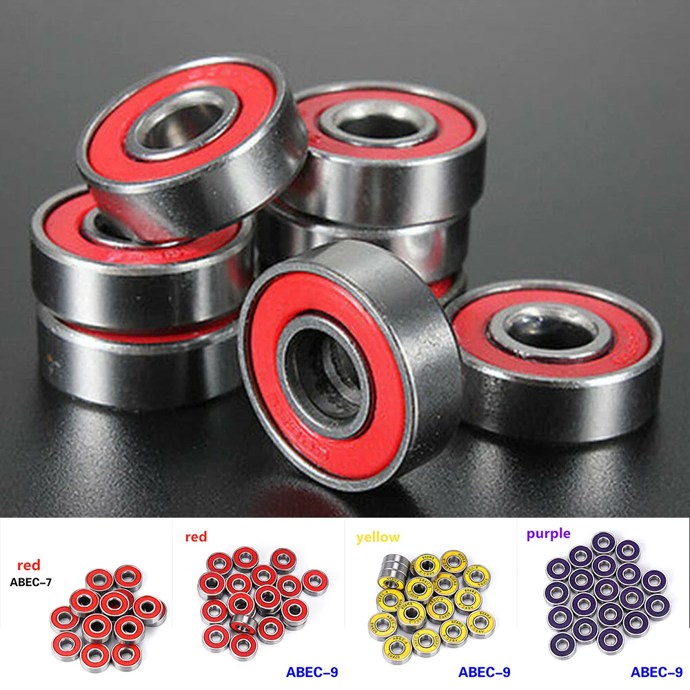 

ABEC-7/ABEC-9 608 Skateboard Roller Steel Sealed Ball Bearings 8x22x7mm Skate Board Parts For Balance Bikes Electric Scooters