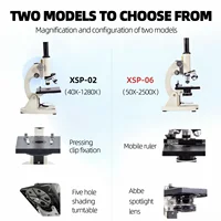 Monocular Microscope 40X‑2500X HD Inspection Laboratory Optical Microscope Tool Set For Schools & Home & Scientific Research 5