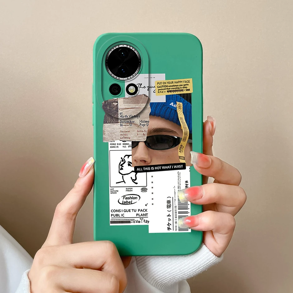Cute Funny Expression Liquid Silicone Shockproof Phone Case Cover