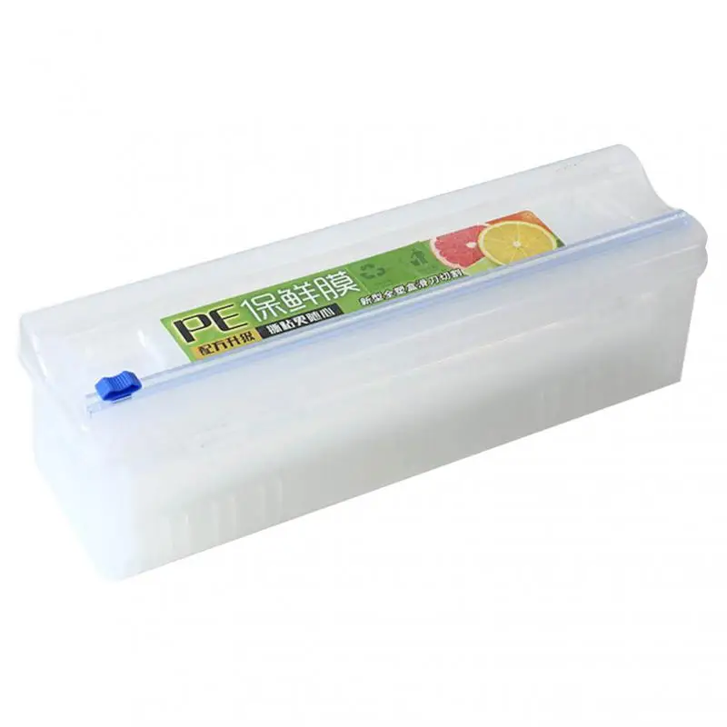 Plastic Wrap Dispenser With Cutter Refillable Cling Film Dispenser