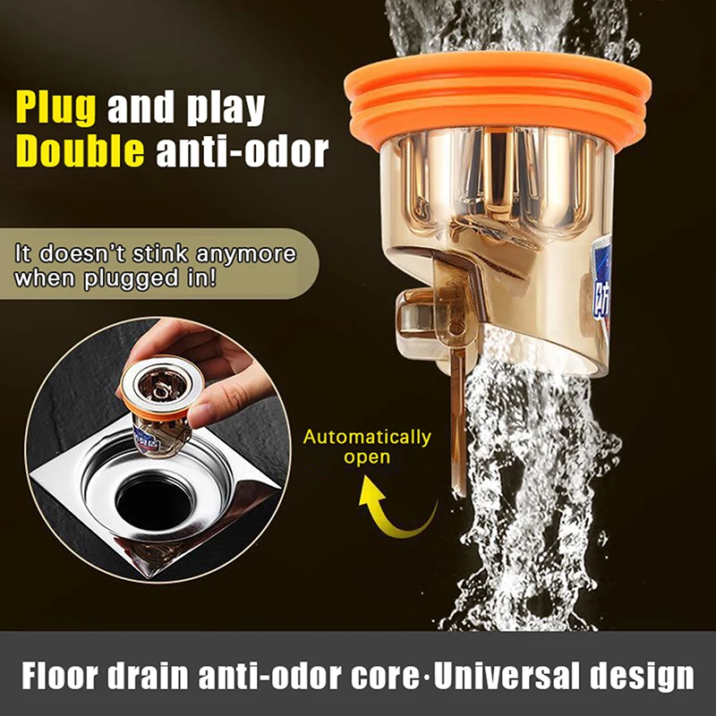 Gravity-Induction Floor Drain-Core Toilet Deodorant Anti-Odor No Smell Bathroom Toilet Sewer Shower Drain For Bathtub Kitchen