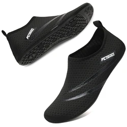 Unisex Quick-Dry Aqua Socks for Water Sports and Yoga (03 black)