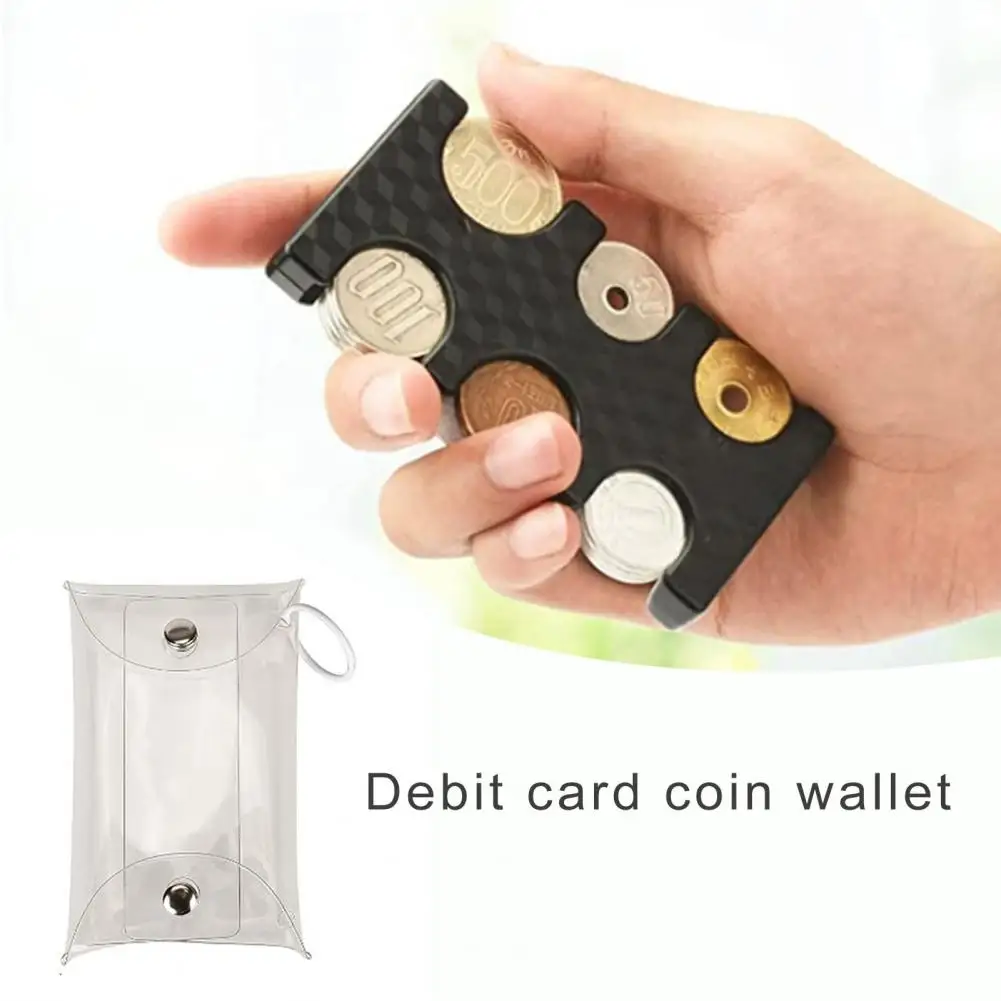 1PC/1 Set Leather Coin Purse Portable Coin Holder Organizer Pocket Card Holder Wallet For Men Women Anti-theft Organizer