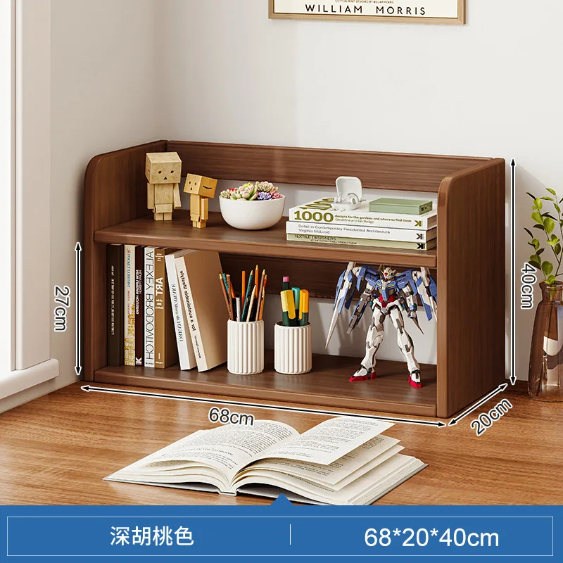 Desktop Wooden Bookshelf Storage Organizer Bookcase Storage Shelf Cabinet Closet Bookshelf for Home Office Bedroom Rack