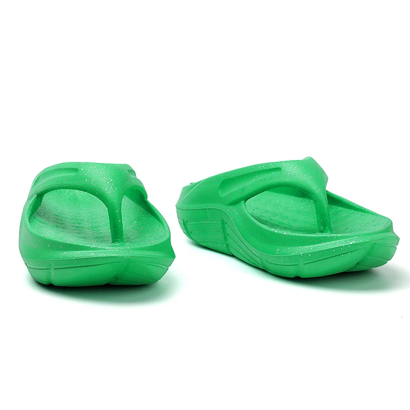 

Summer Platform Flip-Flops Eva Sandals Poop Feeling Outdoor Non-Slip Female Seaside Beach Shoes Patrick's Day Green Slippers
