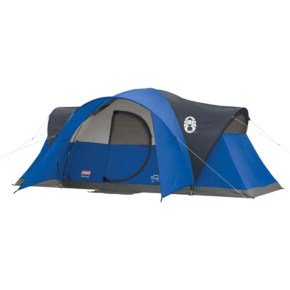 Camping Tent, 6/8 Person Family Tent with Included Rainfly, Carry Bag, and Spacious Interior