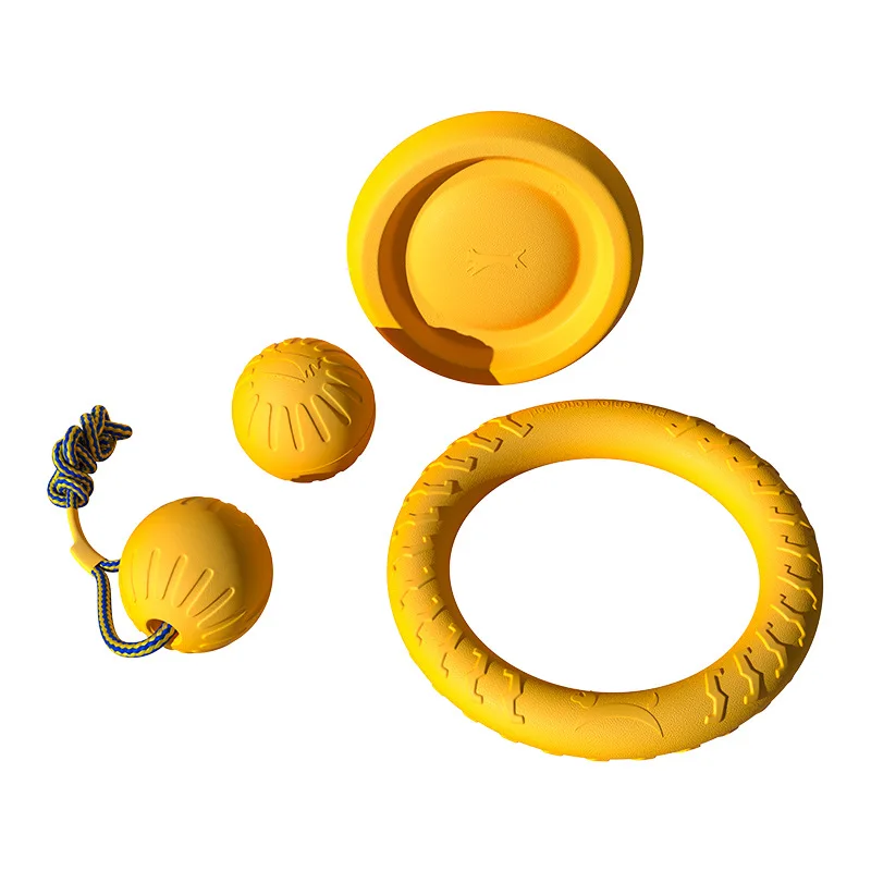 Dog Toys Pet Flying Disk Training Ring Puller Anti-Bite Floating Interactive Supplies Dog Toys Aggressive Chewing 5