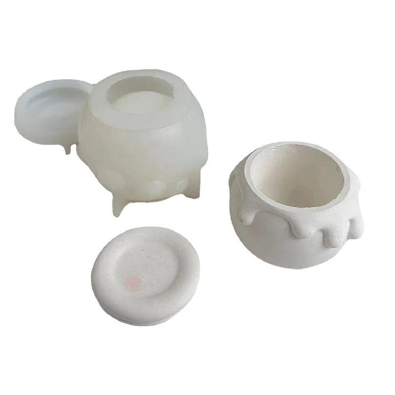 

Силиконовая форма «сделай сам» в виде банки для меда, зеркальная коробка с крышкой, форма для рукоделия, контейнер для хранения ювелирных изделий ручной работы, прочная форма из цемента и смолы