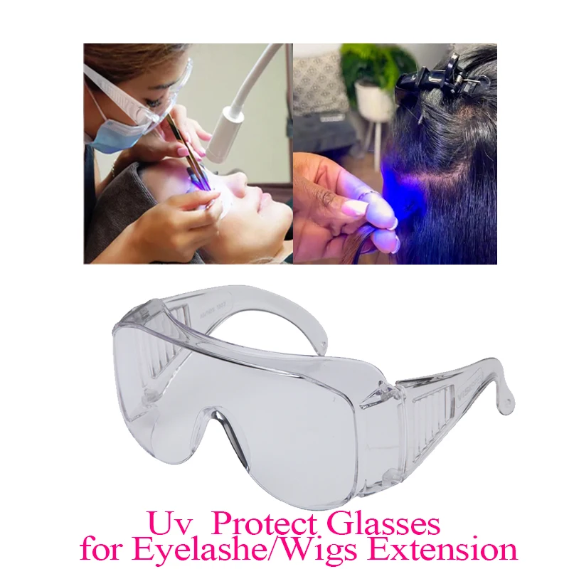 8pcs Kit Wigs Hair Uv Glue Lamp Hair Extension Kit for Human hair: 20g UV Glue, UV Lamp,Glue Remover,Hair Sticker,Uv Glasses