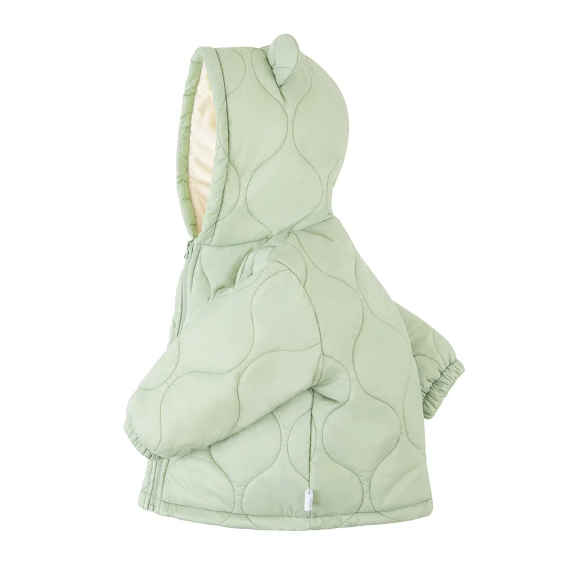 Boys Padded Thick Cotton Clothes Girls Warm Hooded Coat Baby Winter Outerwear New Zipper Casual Jacket Children Simple Parkas