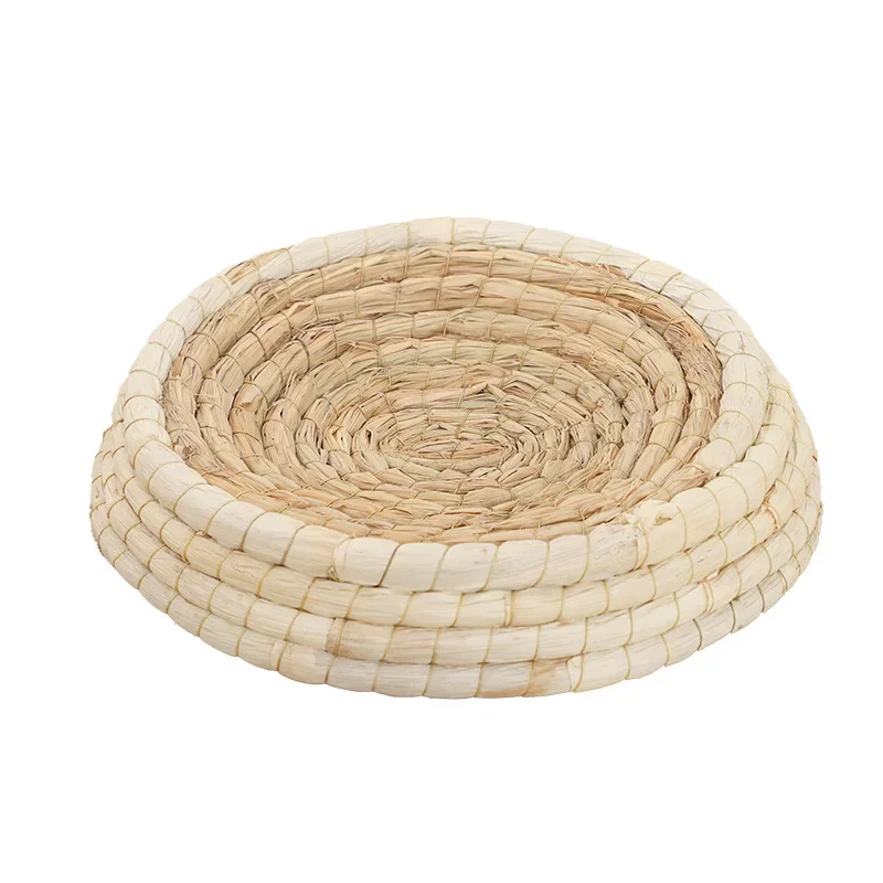 Grass Woven Pigeon Nest Carrier Pigeon Nest Hatching and Breeding Corn Husk Anti Rollover Grass Pet Supplies Bird Nest