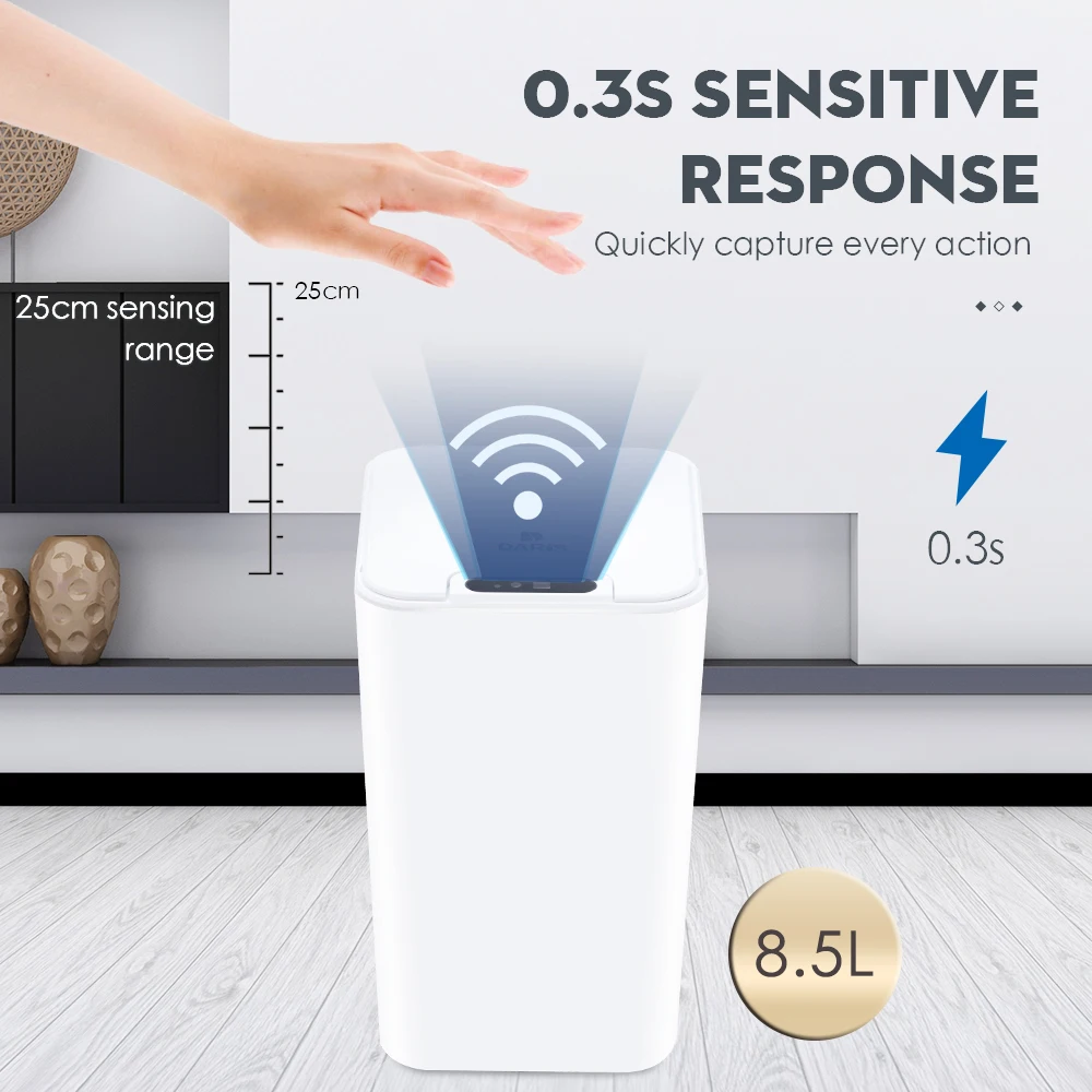 leugenaar Natuur Tijd Intelligente Prullenbak Automatische Sensor Vuilnisbak Smart Sensor  Elektrische Afvalbak Thuis Vuilnis Kan Voor Keuken Badkamer  Vuilnis|Afvalbakken| - AliExpress