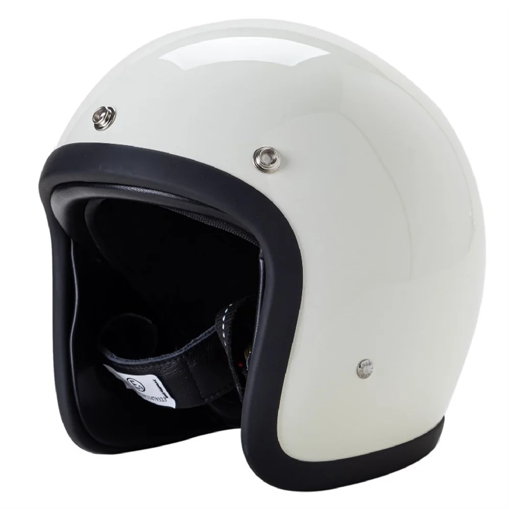 

TT&COCASCOS Vintage Korea Fiberglass Shell Open Face Motorcycle Helmet Cafe Racer Retro Lightweight Scooter Cascos Para Moto DOT
