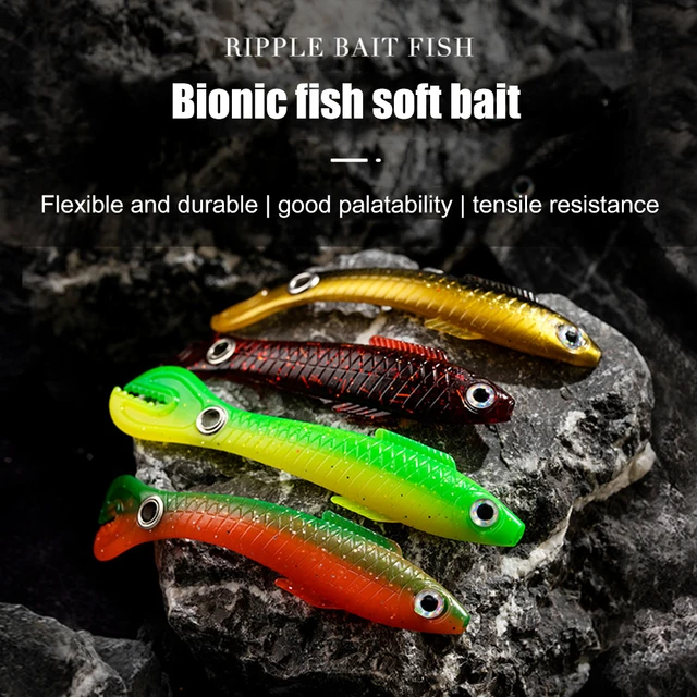 PVC Artificial Soft Baits 10cm/4in Fishing Baits Set Built-in