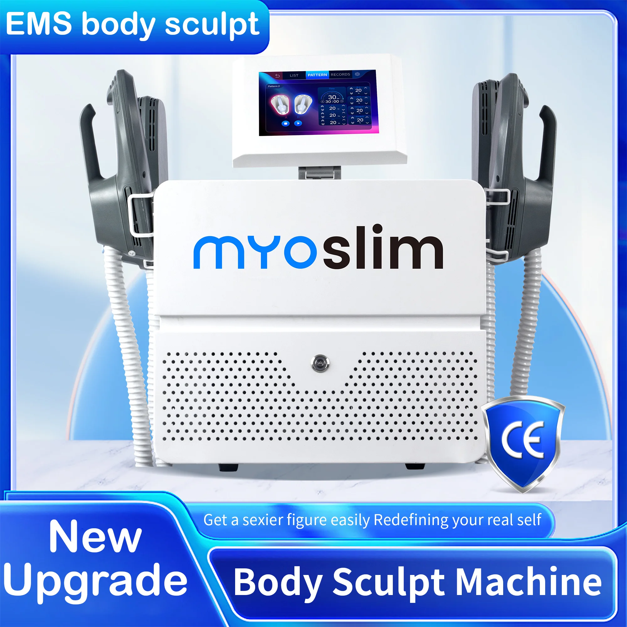 RF EMS Body Sculpting Machine MYOslim 6500W NEW Electromagnetic Slimming Weight Loss Fat Sculpt Removal Muscle Stimulation Salon
