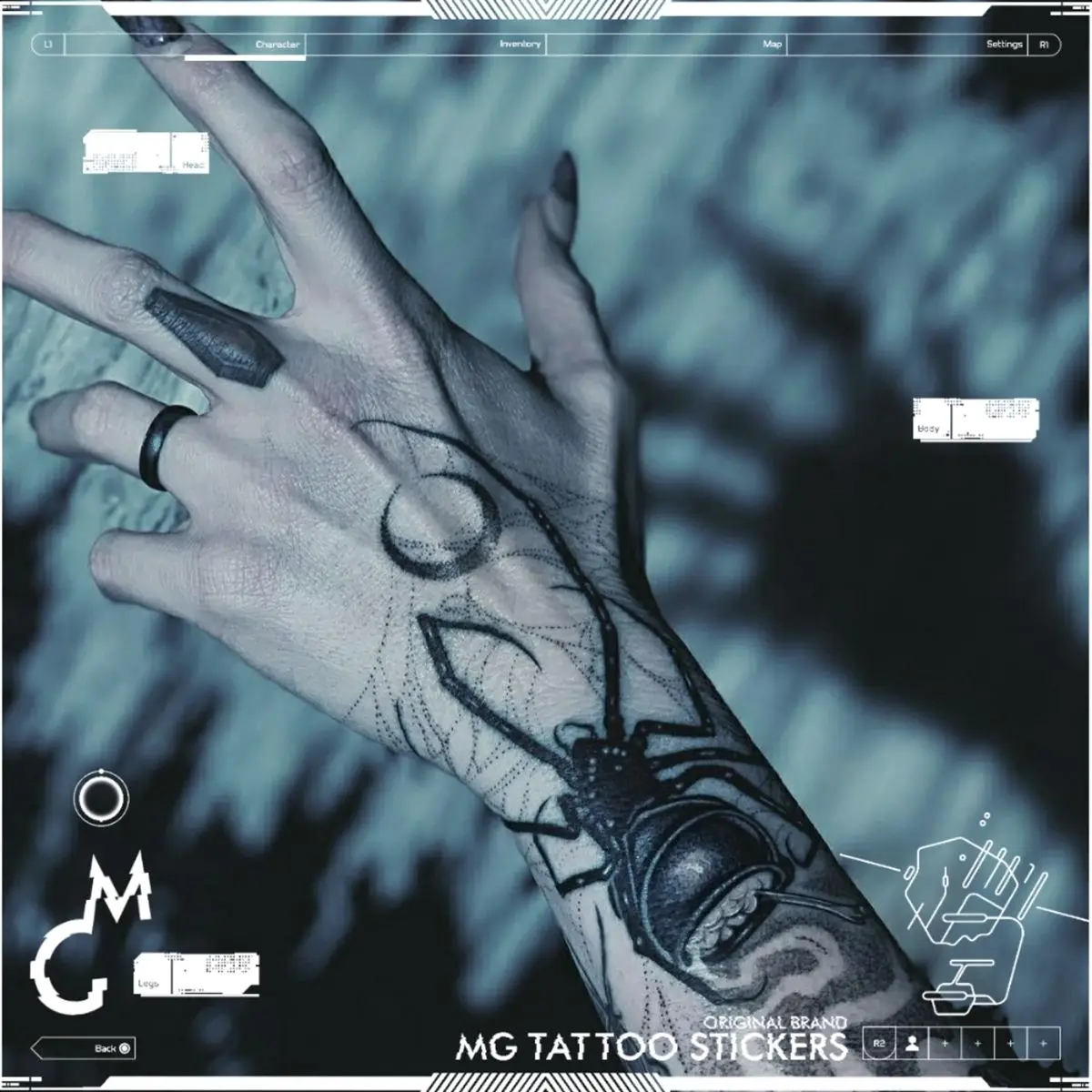 

Искусственная татуировка в стиле панк для женщин и мужчин, водостойкая татуировка с животными, пауком и готом, Временные художественные наклейки для красоты тела, татуировки для здоровья