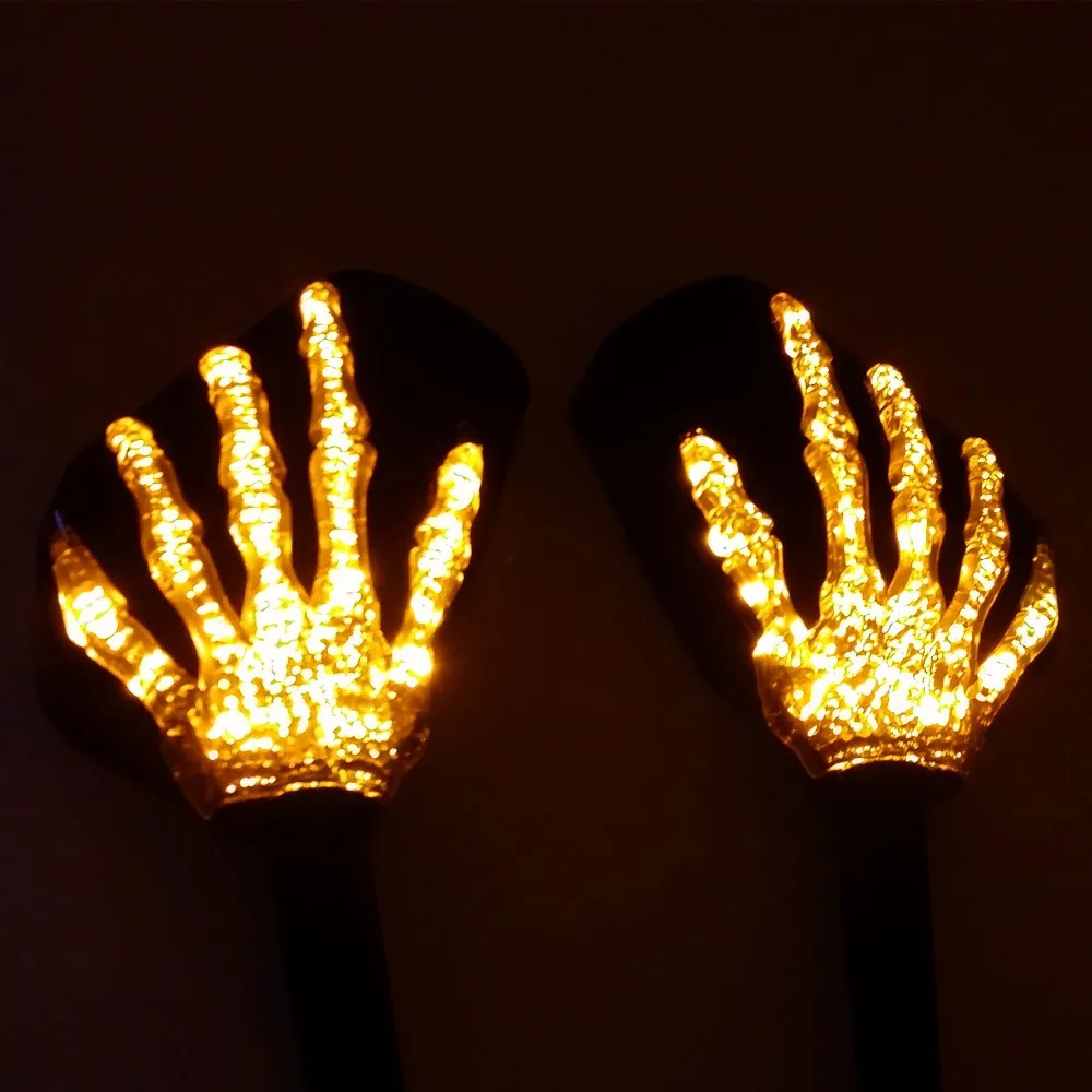 

LED Skull Integrated Racing Sport Turn Signal Mirror For Honda CBR600RR CBR 600 RR 600RR