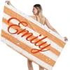 Personalized Beach Towel Microfiber Print Letter Towel Creative Colorful Glitter Stripe Summer Bath Towel 2024 New for Pool 2