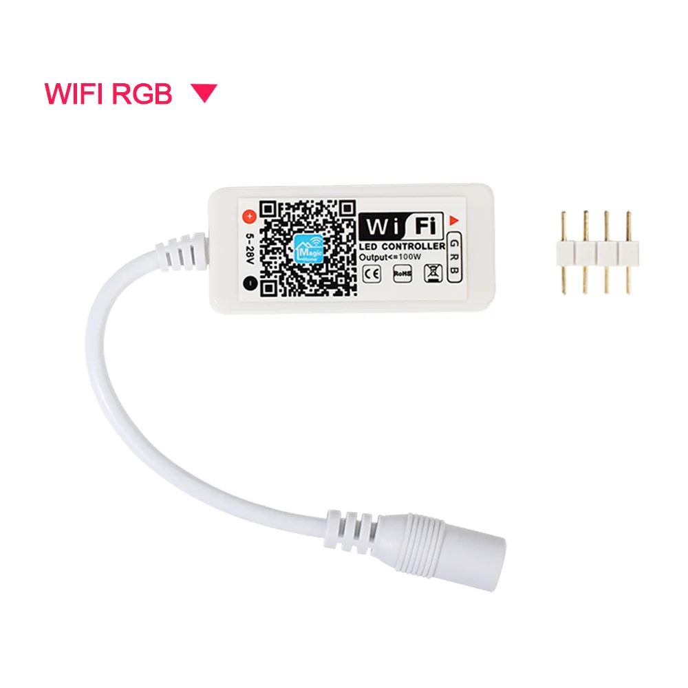 Led Strip Controller IR Controller DC 5V 12V 24V for Panel Timing Function Android IOS APP Google Magic Home RGB WiFi LED Strip Light Bluetooth