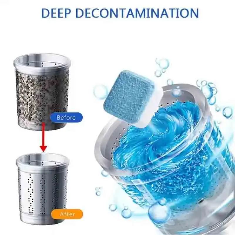 12 Pieces Of Washing Machine Cleaning Front Loading Washer Cleaner Cleaning for Removing Dirt Deep Cleaning and Instant Cleaning