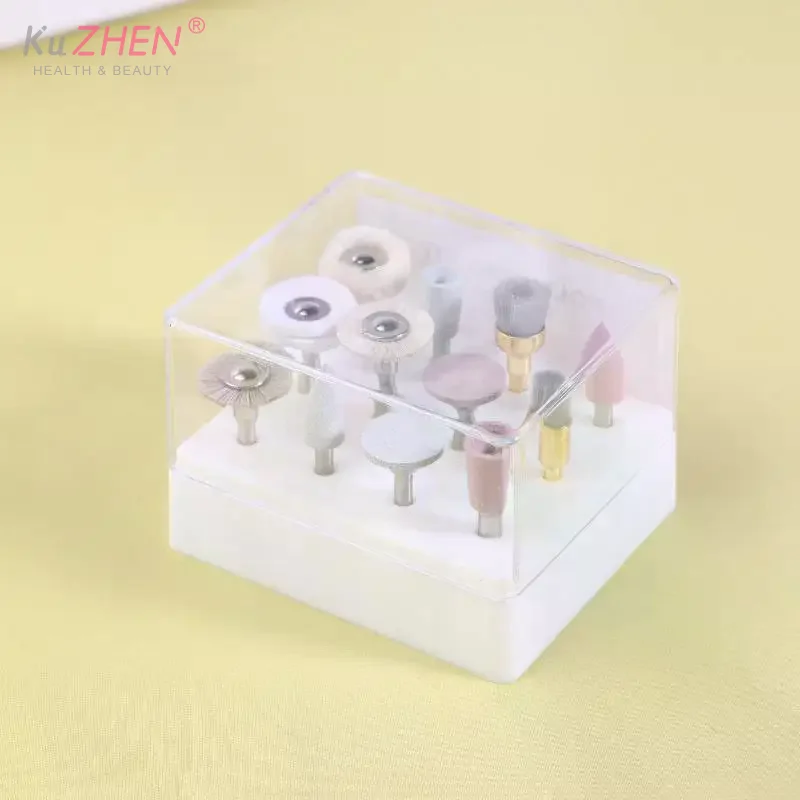 12개 업그레이드된 실리콘 및 브러시 연마 헤드 혼합 연마 세트 - 연마 페이스트로 고광택 연마 효과 달성