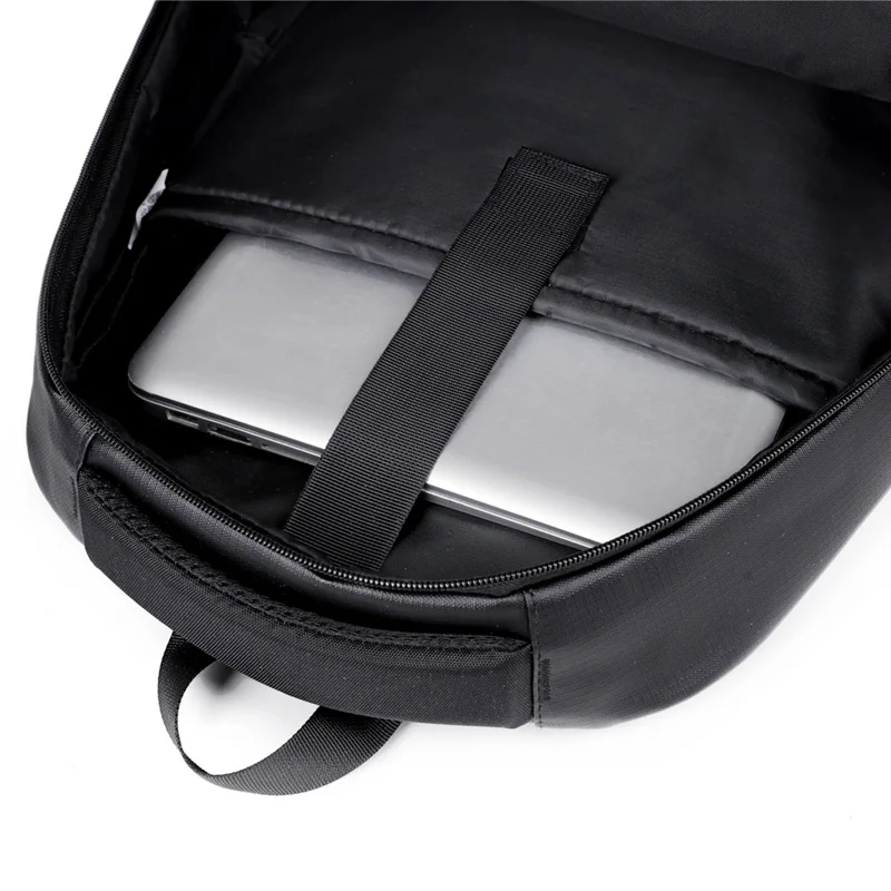 Laptop backpack, large capacity business travel backpack, adjustable shoulder strap, multiple pockets, safety zipper closure