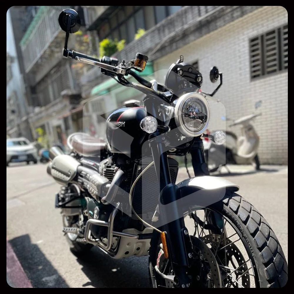 알루미늄 합금 오토바이 라운드 바 엔드 미러 트라이엄프 트라이던트 660 본네빌 T120 T100 스트리트 트윈 스크램블러 1200 XC XE 900용
